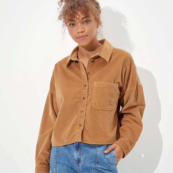 American Eagle Outfitters Tops - AE Cropped Corduroy Jacket